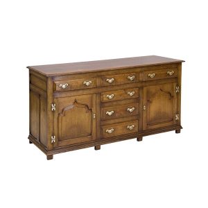 Solid Oak Side Cabinet - Solid Wood Sideboards - Tudor Oak, UK
