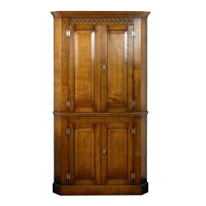 Large Corner Cupboard - Solid Oak Dressers & Cupboards - Tudor Oak, UK
