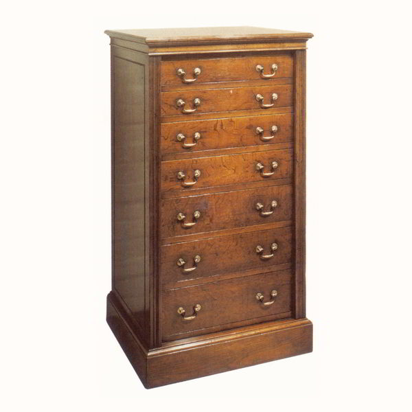 Wellington Tall Chest of Drawers - Oak Chests of Drawers - Tudor Oak