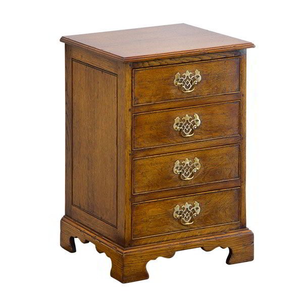 Classic Bedside Drawers - Solid Oak Bedside Tables - Tudor Oak, UK
