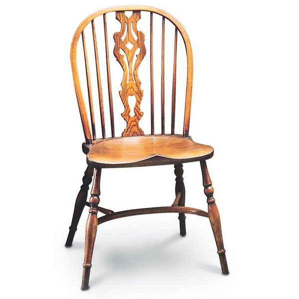 Traditional Georgian Windsor Chairs with fretted splat - Tudor Oak, UK