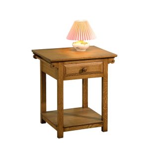 Rustic Bedside Table - Modern Oak Furniture - Tudor Oak, UK
