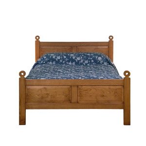 Rustic Oak Bed: Double to Super King - Modern Oak Furniture - Tudor Oak