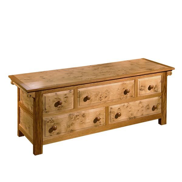 Rustic End of Bed Bench - Modern Oak Furniture - Tudor Oak, UK