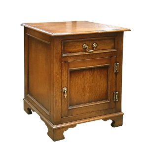 Wooden Bedside Table - Solid Oak Bedside Tables & Cabinets - Tudor Oak