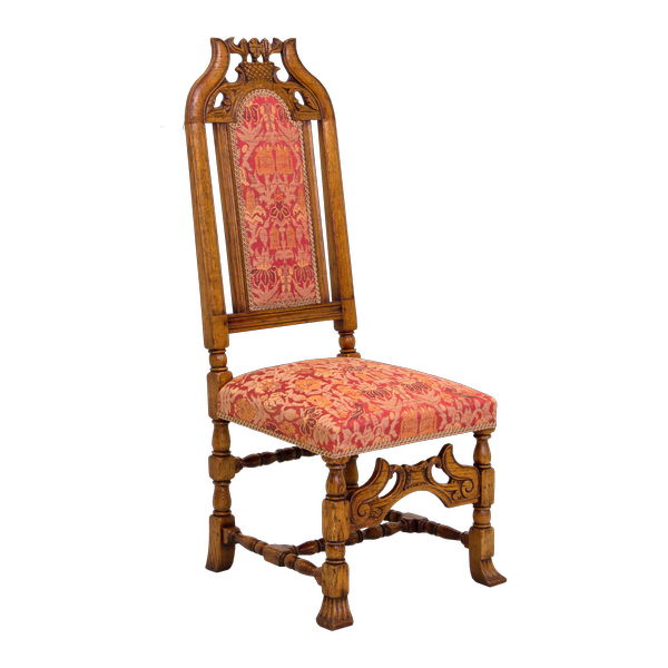 Carved Dining Chair - Traditional Wooden Dining Chairs - Tudor Oak, UK