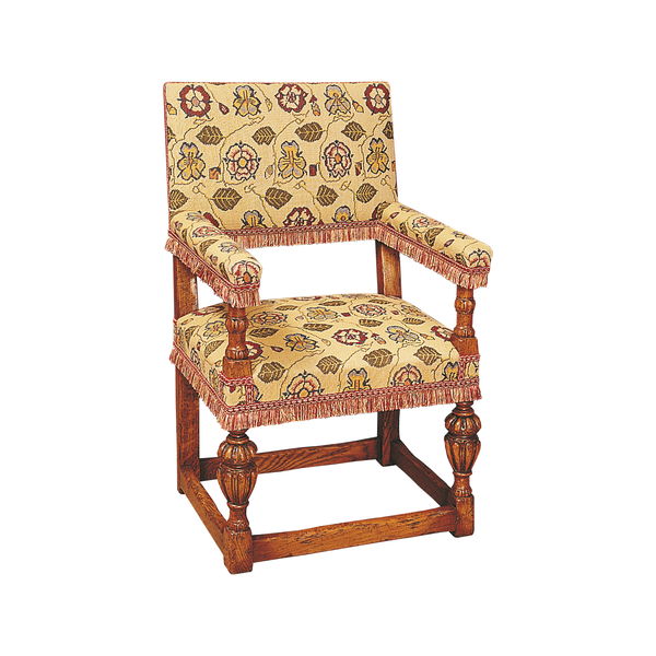 Reproduction Armchair - Bespoke Oak Dining Chairs - Tudor Oak, UK