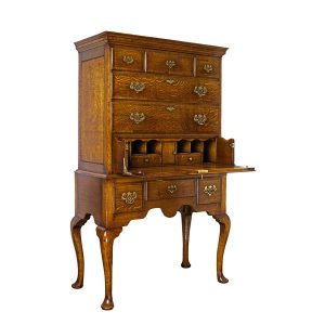 Writing Bureau Desk - Solid Oak Writing Bureau Desks - Tudor Oak, UK