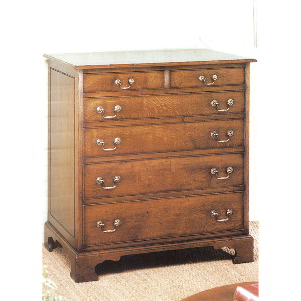 6 Drawer Chest of Drawers - Solid Oak Chests of Drawers - Tudor Oak UK