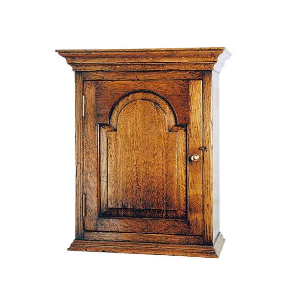 Wall Cabinet with Door - Oak Dressers & Cupboards - Tudor Oak, UK