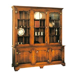 Large Display Cabinet - Solid Oak Dressers & Cupboards - Tudor Oak, UK
