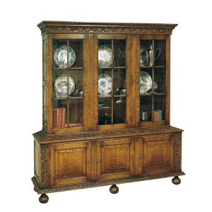Oak China Cabinet - Solid Wood Dressers & Cupboards - Tudor Oak, UK