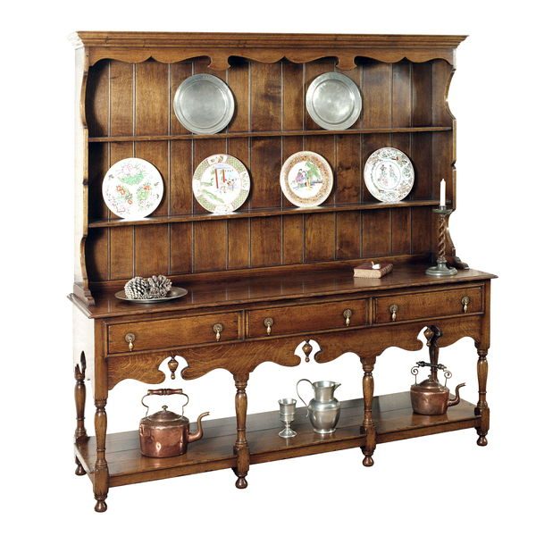 Solid Oak Welsh Dresser - Wooden Dressers & Cupboards - Tudor Oak, UK