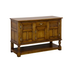 English Oak Sideboard Buffet - Solid Wood Sideboards - Tudor Oak, UK