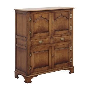 Wooden Wine Rack Cabinet - Oak Display & Wine Cabinets - Tudor Oak, UK
