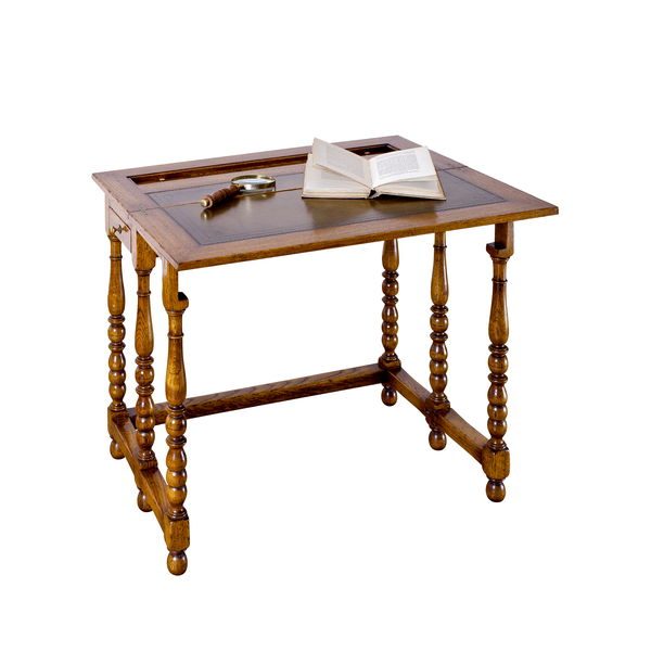 Writing Desk for Small Space - Solid Oak Writing Desks - Tudor Oak, UK
