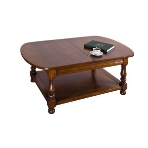 Large Extending Coffee Table - Solid Oak Coffee Tables - Tudor Oak, UK
