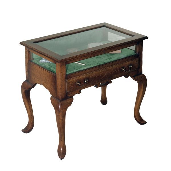 Wooden Display Table - Oak Wine & Display Cabinets - Tudor Oak, UK