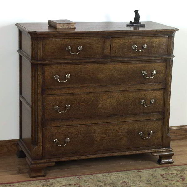 Wide Chest of Drawers - Solid Oak Chests of Drawers - Tudor Oak, UK