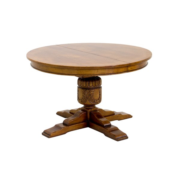 Circular Extending Dining Table - Oak Dining Tables - Tudor Oak, UK