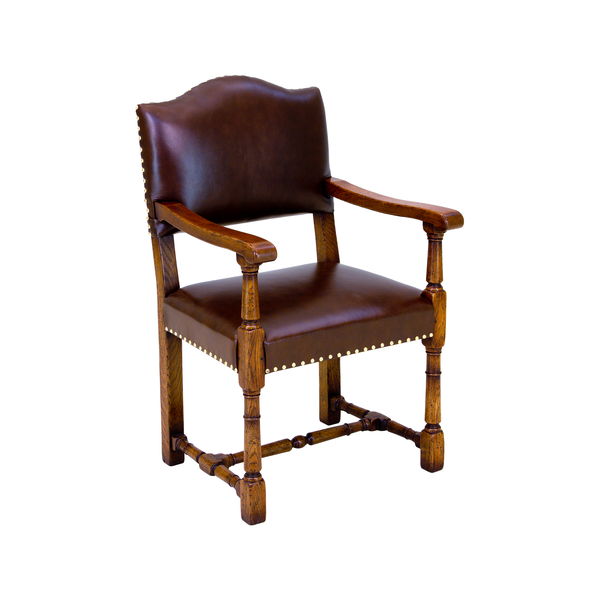 Bespoke Armchair - Traditional Oak Dining Chairs - Tudor Oak, UK