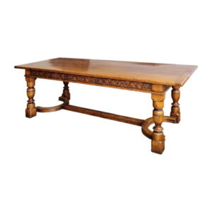 carved oak dining table