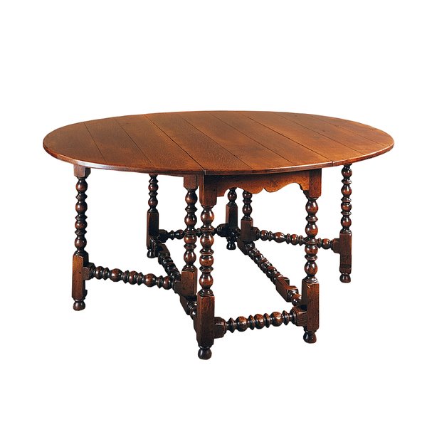 English Oak Drop Leaf Table - Solid Oak Dining Tables - Tudor Oak, UK