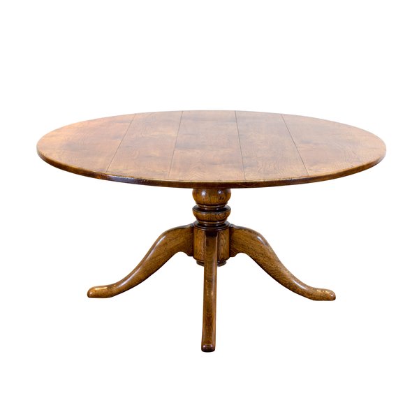 Round Wooden Dining Table - Solid Oak Dining Tables - Tudor Oak, UK