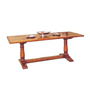 Narrow Dining Table - Solid Oak Dining Tables - Tudor Oak, UK