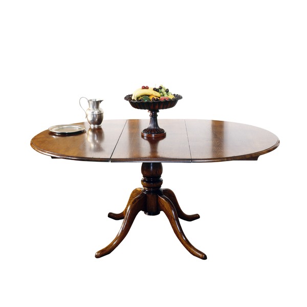 Round Extending Dining Table - Solid Oak Dining Tables - Tudor Oak, UK