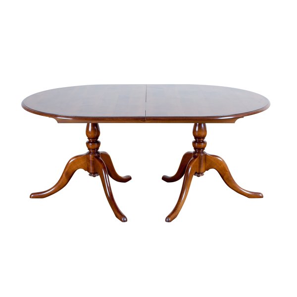 Oval Wooden Extending Dining Table - Oak Dining Tables - Tudor Oak, UK