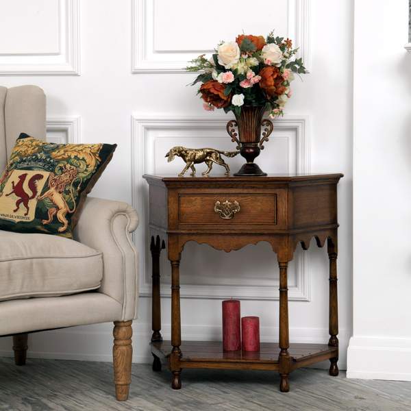 Oak Hallway Furniture - Hallway & Console Tables, Settles - Tudor Oak, UK