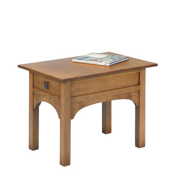 Rustic Lamp Table - Modern Oak Furniture - Tudor Oak, UK